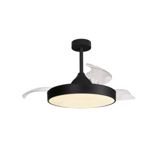 Mantra Iluminación Ventilateur de plafond LED Alaska noir DC silencieux Ø 106 cm CCT