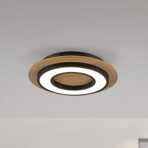 JUST LIGHT. GmbH JUST LIGHT. Plafonnier LED Tola, rond, bois, 3 000 K