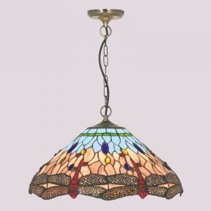 Searchlight Suspension classique DRAGONFLY de style Tiffany