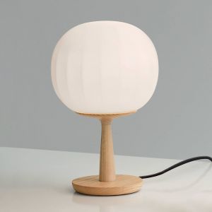 Luceplan lampe de table Lita pied en frêne hauteur 28 cm