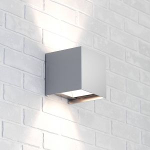 MCJ Applique murale Zuza 2, couleur aluminium, m&eacute;tal, quatre ailes, 10 cm, G9