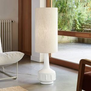 MARKET SET Lampadaire Jimmy, blanc/beige, 121 cm