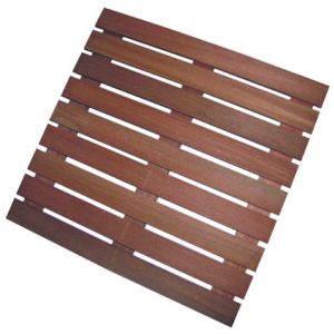 Dalles jardin bois dur bangkirai 50x50cm