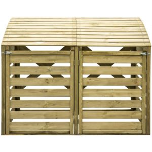 Cache poubelle bois 156x122x92cm