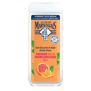 Le petit marseillais gel douche & bain pamplemousse orange bio 650ml