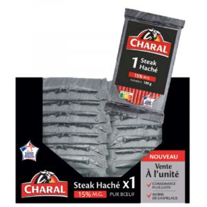 Charal steak hach&radic;&copy; 15% de mg 1x100g