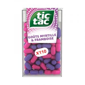 Tic tac bonbons go&ucirc;ts myrtille & framboise x110