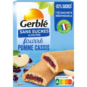 Gerbl&eacute; biscuit fourr&eacute; cassis sans sucres ajout&eacute;s  180g