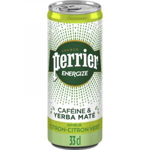Perrier energize bio caf&radic;&copy;ine & yerba mat&radic;&copy; saveur citron-citron vert 33cl