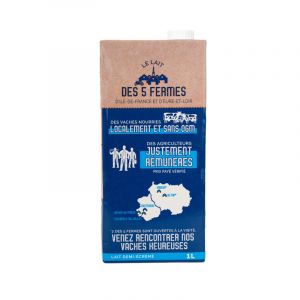 Lait ile de france lait d'ile de france demi-&eacute;cr&eacute;m&eacute; 1l