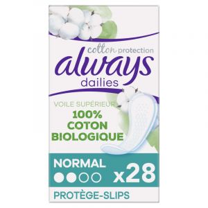 Always protege-slips coton bio normal x28