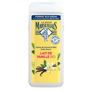 Le petit marseillais gel douche & bain vanille bio 650ml