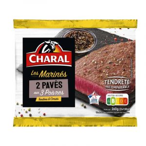 Charal les marin&radic;&copy;s pave de b&asymp;&igrave;uf tendre & cors&radic;&copy;s aux 3 poivres 2x130g