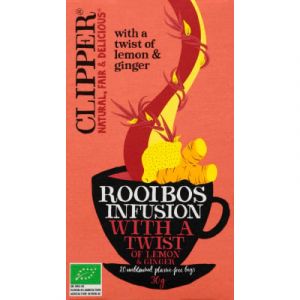 Clipper rooibos infusion bio au gingembre aromatis&radic;&copy;e citron 30g