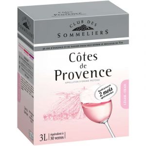 Club des sommeliers c&radic;&yen;tes de provence - alc 12%vol. - vin ros&radic;&copy; - 3l