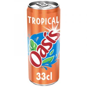 Oasis boisson rafra&radic;&aelig;chissante aux fruits et &radic;&auml; l'eau de source, tropical 33cl