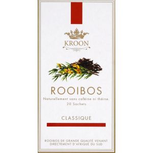 Kroon rooibos nature naturellement sans caf&radic;&copy;ine & th&radic;&copy;ine en sachet x20