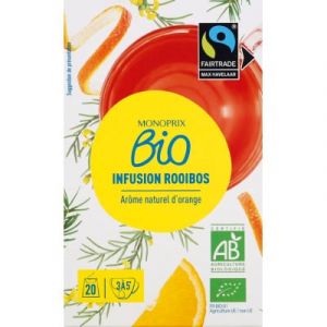 Monoprix bio infusion rooibos ar&radic;&yen;me naturel d&sbquo;&auml;&ocirc;orange 30g