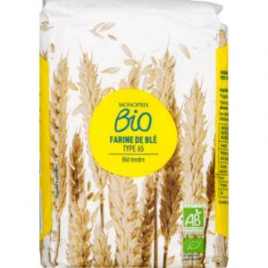 Monoprix bio farine de bl&radic;&copy; type 65 1kg