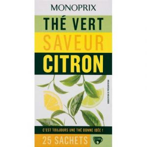 Monoprix th&radic;&copy; vert saveur citron 50g