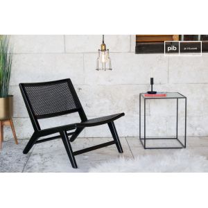 Fauteuil en cannage Black Thisted