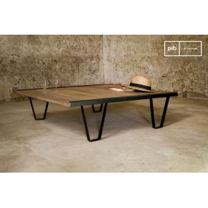 Table basse industrielle Bay Teck