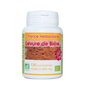 LEVURE DE BIERE BIO AB dos&eacute;s &agrave; 400 mg en comprim&eacute;s.