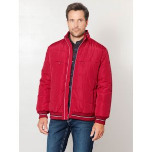 Blouson matelassé à col double Roger Kent Rouge