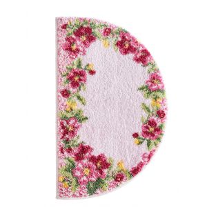 Tapis de douche demi-lune Messina Grund Rose