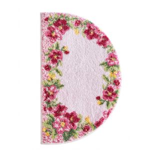 Tapis de douche demi-lune Messina Grund Rose