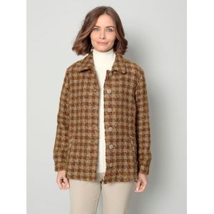 Blazer à carreaux Paola Marron/Beige