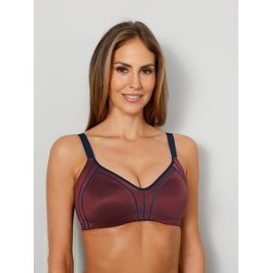 Soutien-gorge &agrave; effet minimiseur Naturana Bordeaux