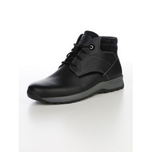 Bottines lacées en cuir robuste Naturläufer Noir