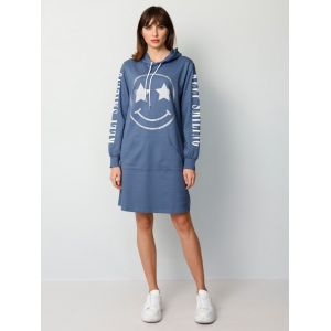 Robe en sweat à superbe motif AMY VERMONT Bleu fumée