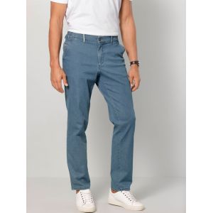 Jean &agrave; taille extensible sur les c&ocirc;t&eacute;s Roger Kent Bleu