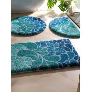 Tapis WC avec d&eacute;coupe Abysses Grund Turquoise
