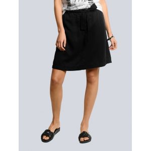 Jupe avec lien &agrave; nouer Alba Moda Noir