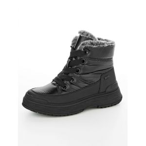 Bottines d'hiver d'aspect satiné Naturläufer Noir
