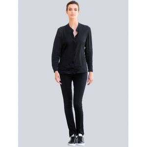 Pantalon en maille ultra douce Alba Moda Noir