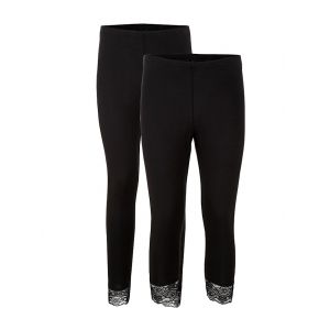 Lot de 2 leggings en longueur 3/4 et longueur cheville Harmony Noir