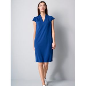 Robe en jersey avec poches côtés Alba Moda Bleu