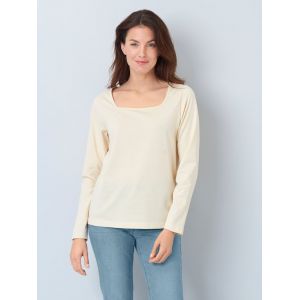 T-shirt &agrave; encolure carr&eacute;e Dress In Sable