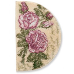 Tapis de douche demi-lune Raman Webschatz Crème/Rose