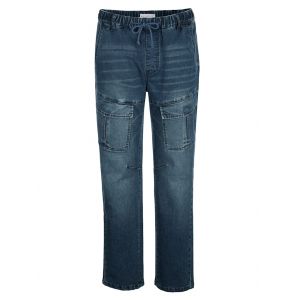 Jean &agrave; ceinture enti&egrave;rement extensible Roger Kent Blue stone