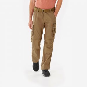 Pantalon cargo de randonn&eacute;e modulable homme, TRAVEL 500 Modul marron