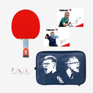 Set de tennis de table (1 raquette + housse + 3 balles + 2 cartes), Pack Lebrun