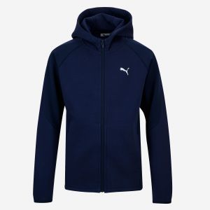Veste zipp&eacute;e &agrave; capuche enfant Active, bleu marine