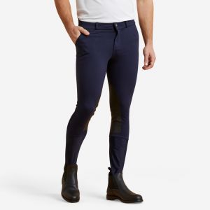 Pantalon &eacute;quitation homme 140 basanes agrippantes marine