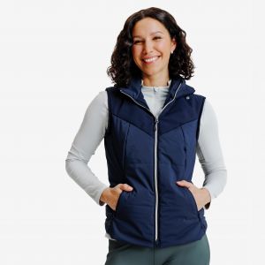 Doudoune &eacute;quitation sans manches chaud femme - hiver - 900 marine