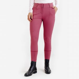 Pantalon &eacute;quitation full grip Femme BE YOU - 500 Rose LITCHI